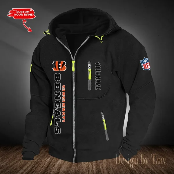 Cincinnati Bengals Hooded Cardigan Zip Hoodie ANZ2DZH195