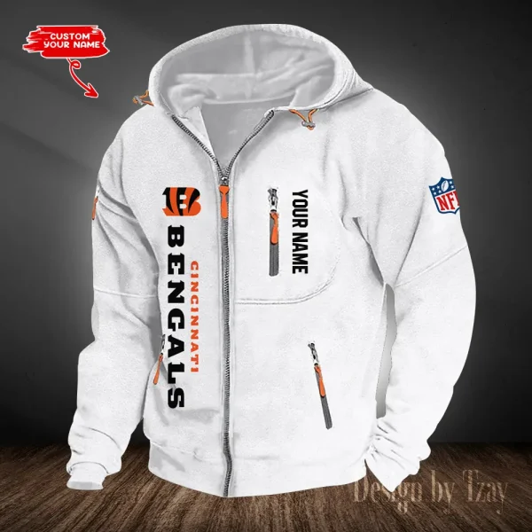 Cincinnati Bengals Hooded Cardigan Zip Hoodie ANZ2DZH195 - Image 6