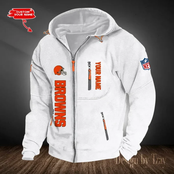 Cleveland Browns Hooded Cardigan Zip Hoodie ANZ2DZH196 - Image 2