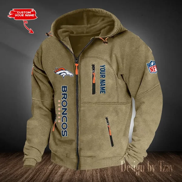 Denver Broncos Hooded Cardigan Zip Hoodie ANZ2DZH198 - Image 2