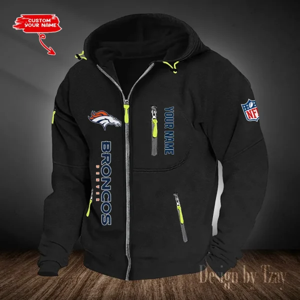 Denver Broncos Hooded Cardigan Zip Hoodie ANZ2DZH198 - Image 5