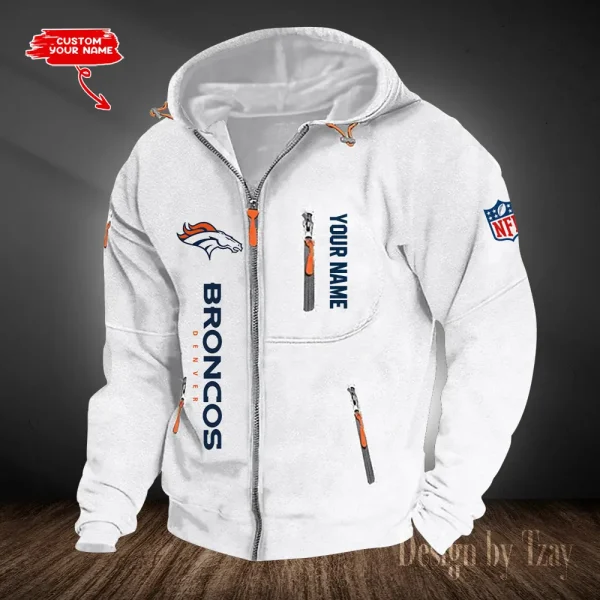 Denver Broncos Hooded Cardigan Zip Hoodie ANZ2DZH198 - Image 6