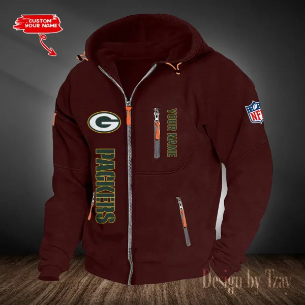 Green Bay Packers Hooded Cardigan Zip Hoodie ANZ2DZH200