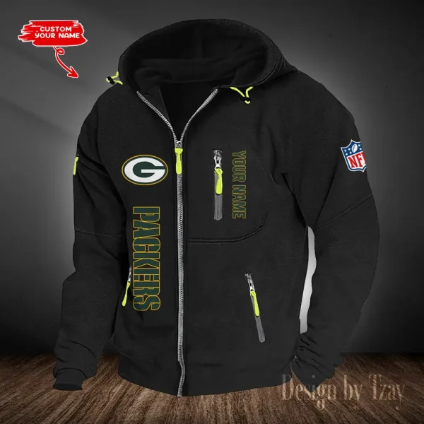 Green Bay Packers Hooded Cardigan Zip Hoodie ANZ2DZH200 - Image 5