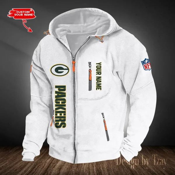 Green Bay Packers Hooded Cardigan Zip Hoodie ANZ2DZH200 - Image 6