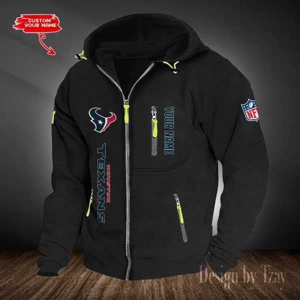 Houston Texans Hooded Cardigan Zip Hoodie ANZ2DZH201 - Image 6