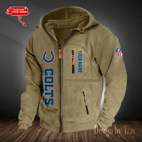 Indianapolis Colts Hooded Cardigan Zip Hoodie ANZ2DZH202