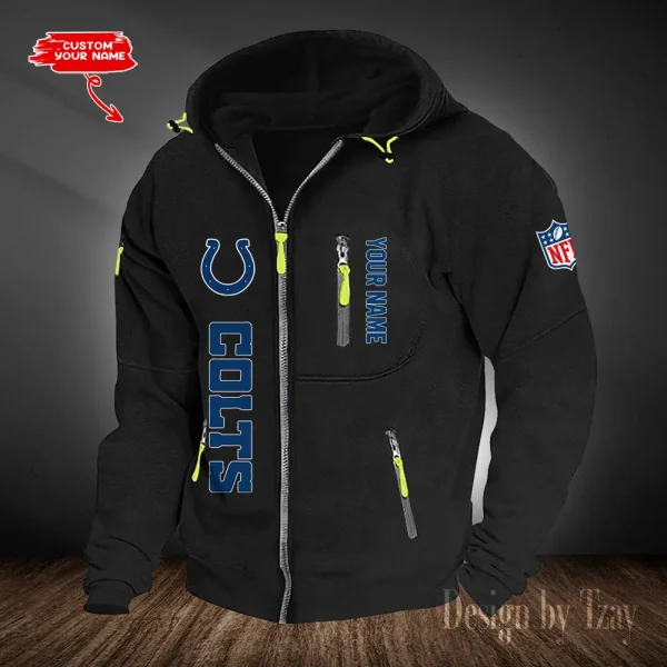 Indianapolis Colts Hooded Cardigan Zip Hoodie ANZ2DZH202 - Image 6