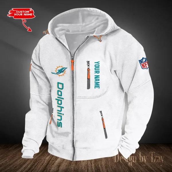 Miami Dolphins Hooded Cardigan Zip Hoodie ANZ2DZH208 - Image 6