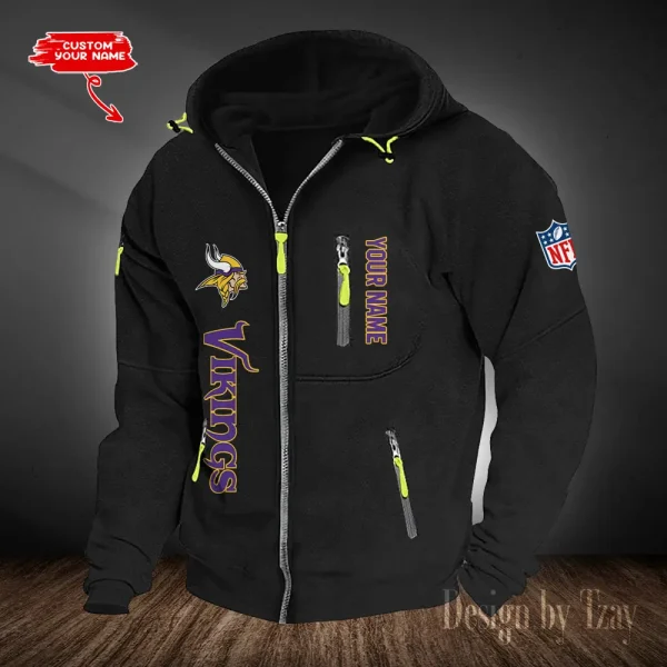 Minnesota Vikings Hooded Cardigan Zip Hoodie ANZ2DZH209 - Image 6