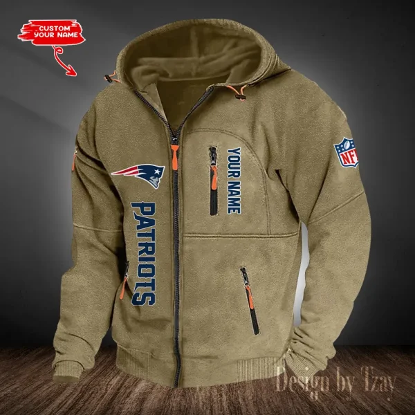 New England Patriots Hooded Cardigan Zip Hoodie ANZ2DZH210 - Image 3