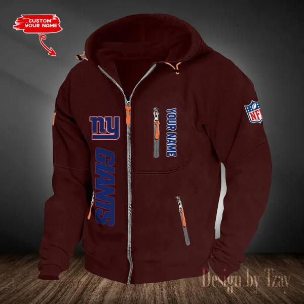 New York Giants Hooded Cardigan Zip Hoodie ANZ2DZH212