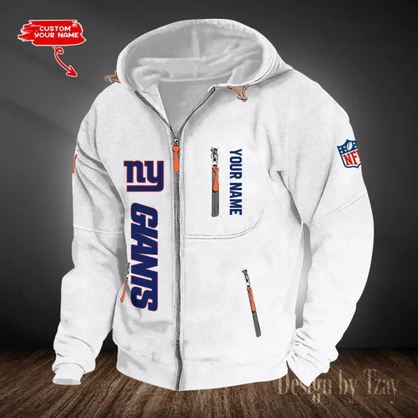 New York Giants Hooded Cardigan Zip Hoodie ANZ2DZH212 - Image 6