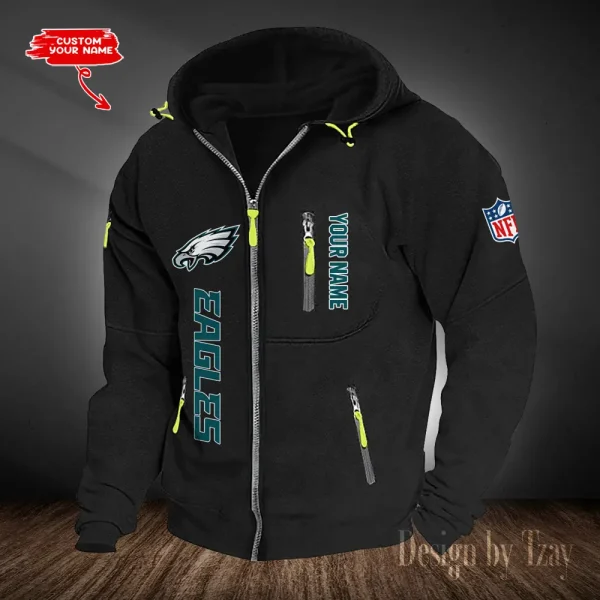 Philadelphia Eagles Hooded Cardigan Zip Hoodie ANZ2DZH214