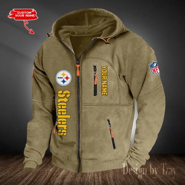 Pittsburgh Steelers Hooded Cardigan Zip Hoodie ANZ2DZH215