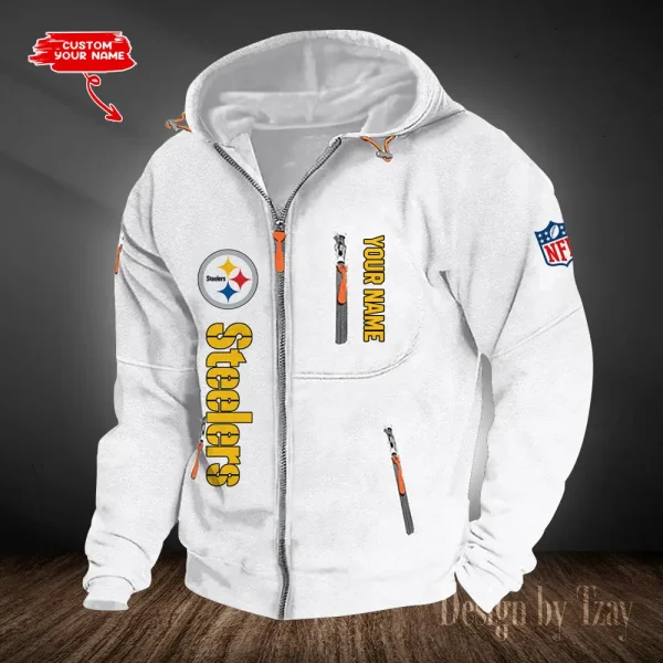 Pittsburgh Steelers Hooded Cardigan Zip Hoodie ANZ2DZH215 - Image 6