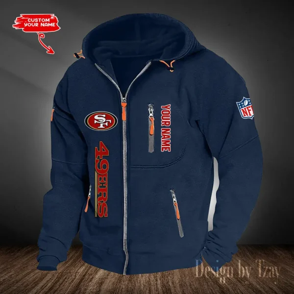 San Francisco 49ers Hooded Cardigan Zip Hoodie ANZ2DZH216