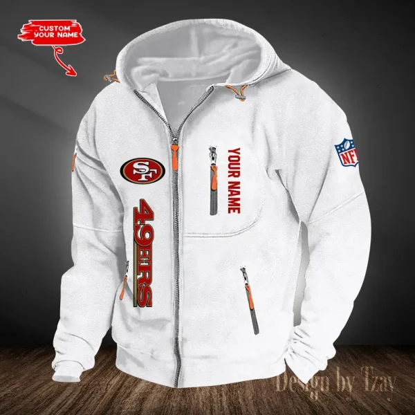 San Francisco 49ers Hooded Cardigan Zip Hoodie ANZ2DZH216 - Image 6