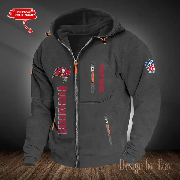 Tampa Bay Buccaneers Hooded Cardigan Zip Hoodie ANZ2DZH218 - Image 2