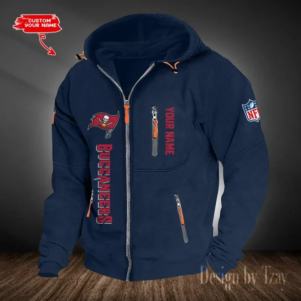 Tampa Bay Buccaneers Hooded Cardigan Zip Hoodie ANZ2DZH218 - Image 4