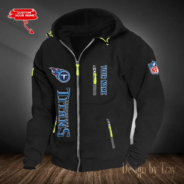 Tennessee Titans Hooded Cardigan Zip Hoodie ANZ2DZH219 - Image 2