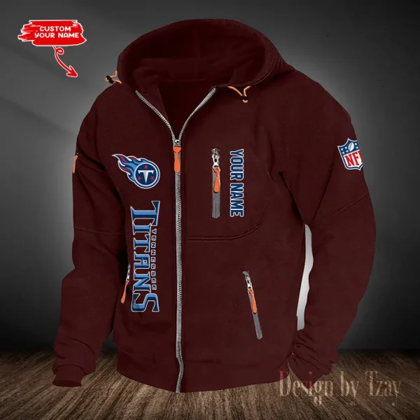 Tennessee Titans Hooded Cardigan Zip Hoodie ANZ2DZH219 - Image 3