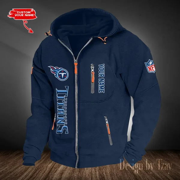 Tennessee Titans Hooded Cardigan Zip Hoodie ANZ2DZH219 - Image 4