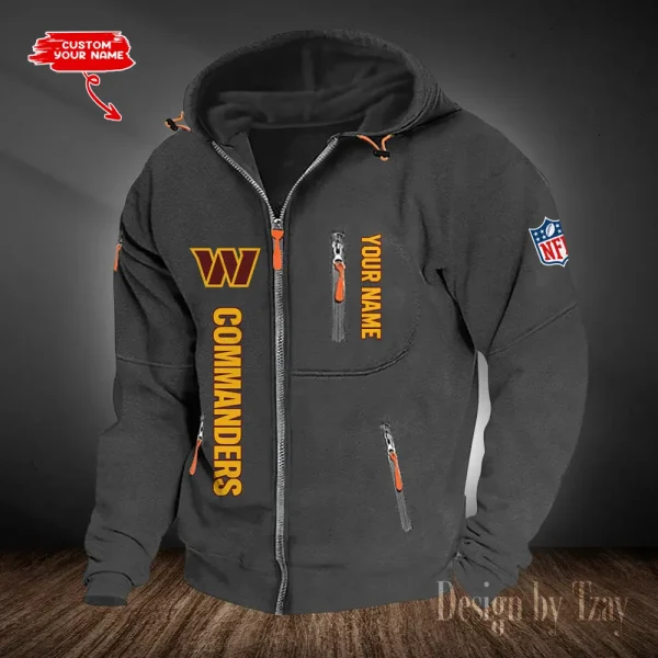 Washington Commanders Hooded Cardigan Zip Hoodie ANZ2DZH220 - Image 2