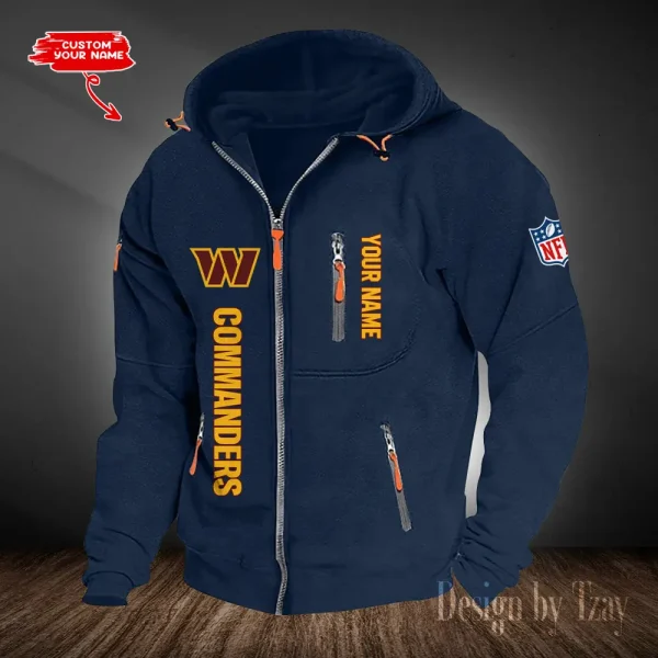 Washington Commanders Hooded Cardigan Zip Hoodie ANZ2DZH220 - Image 4