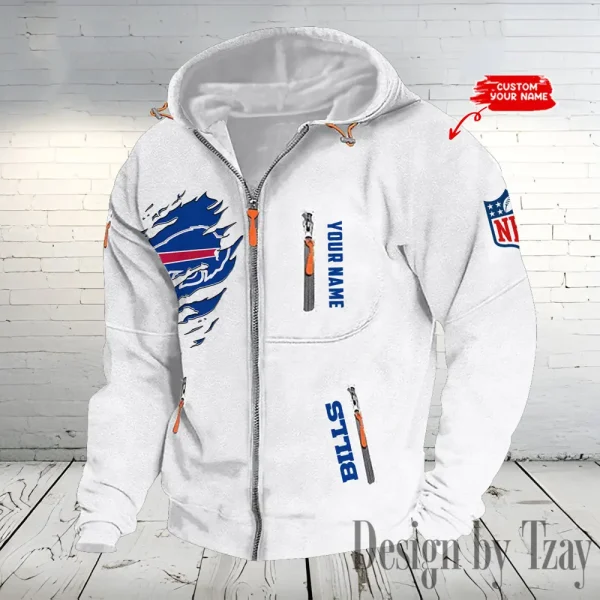 Buffalo Bills Hooded Cardigan Zip Hoodie ANZ2DZH224 - Image 5