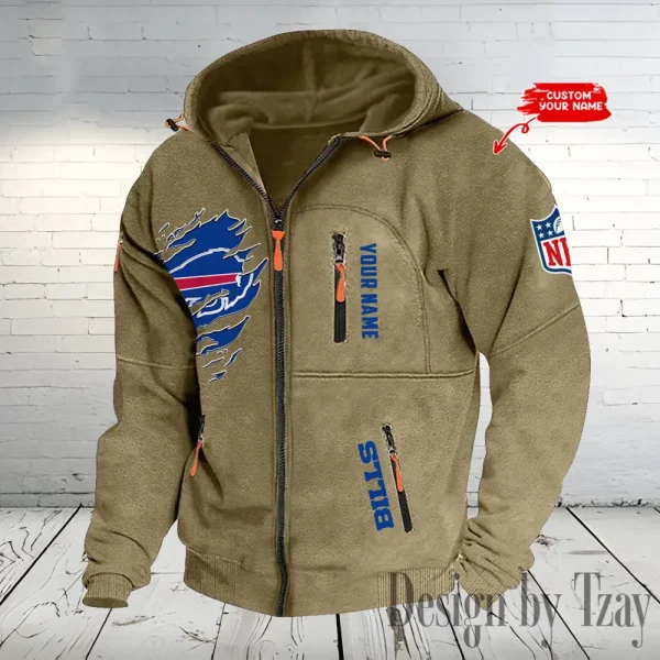 Buffalo Bills Hooded Cardigan Zip Hoodie ANZ2DZH224 - Image 6