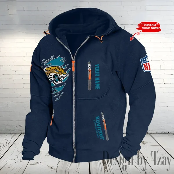 Jacksonville Jaguars Hooded Cardigan Zip Hoodie ANZ2DZH235