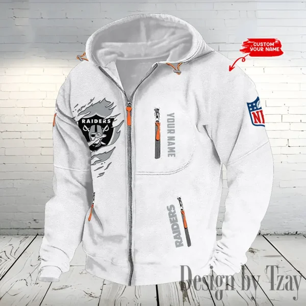 Las Vegas Raiders Hooded Cardigan Zip Hoodie ANZ2DZH237