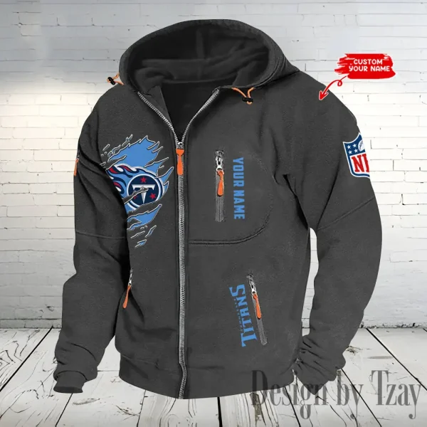 Tennessee Titans Hooded Cardigan Zip Hoodie ANZ2DZH251