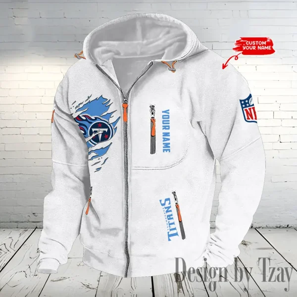 Tennessee Titans Hooded Cardigan Zip Hoodie ANZ2DZH251 - Image 4