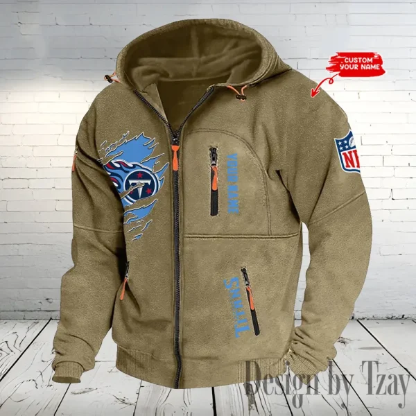 Tennessee Titans Hooded Cardigan Zip Hoodie ANZ2DZH251 - Image 5