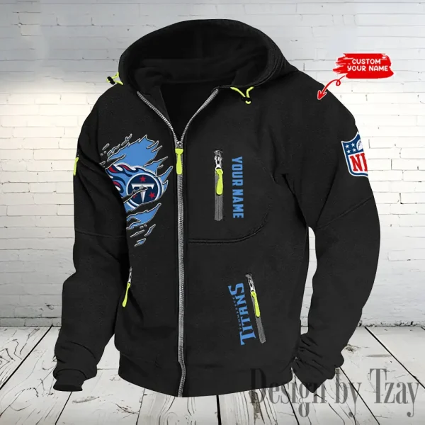 Tennessee Titans Hooded Cardigan Zip Hoodie ANZ2DZH251 - Image 6