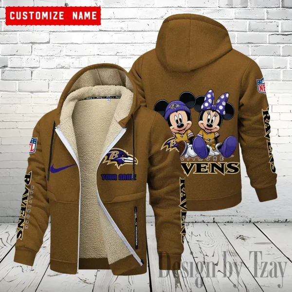 Baltimore Ravens Hoodie Zip Velvet Coat ANZTZH150