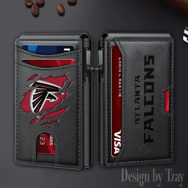 Atlanta Falcons Slim Minimalist Pocket Wallet SPTSWC051