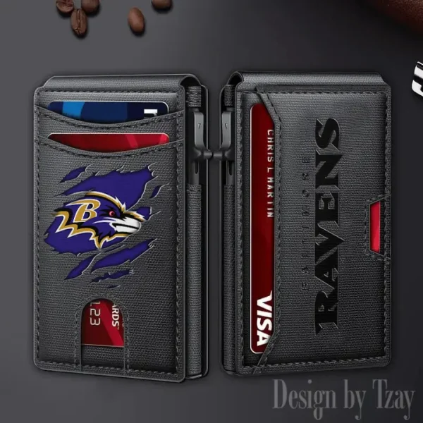 Baltimore Ravens Slim Minimalist Pocket Wallet SPTSWC052