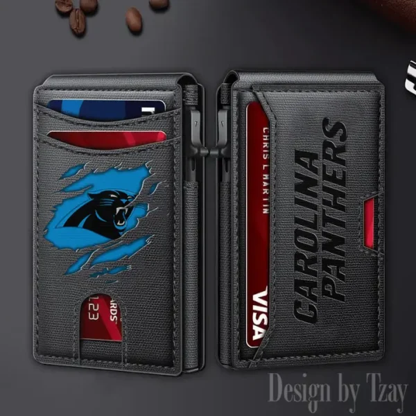 Carolina Panthers Slim Minimalist Pocket Wallet SPTSWC054