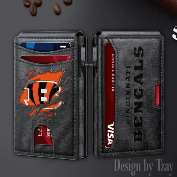 Cincinnati Bengals Slim Minimalist Pocket Wallet SPTSWC056