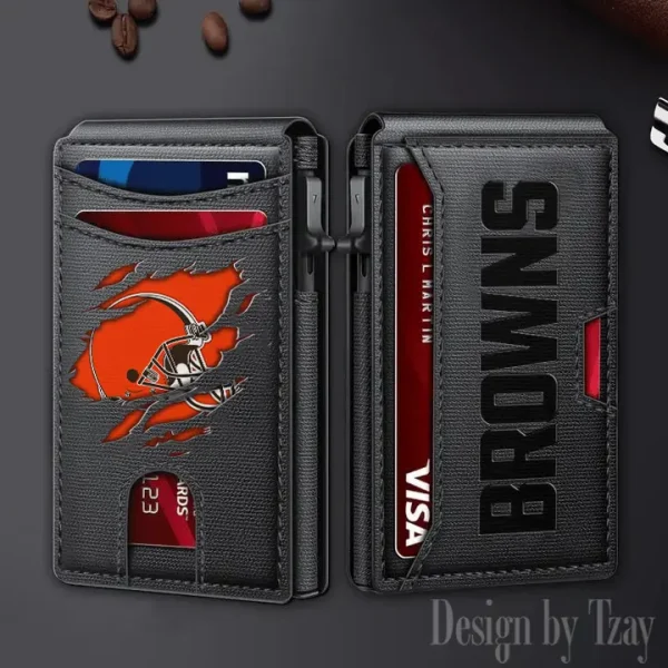 Cleveland Browns Slim Minimalist Pocket Wallet SPTSWC057