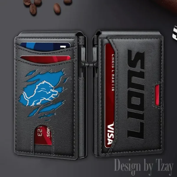 Detroit Lions Slim Minimalist Pocket Wallet SPTSWC060