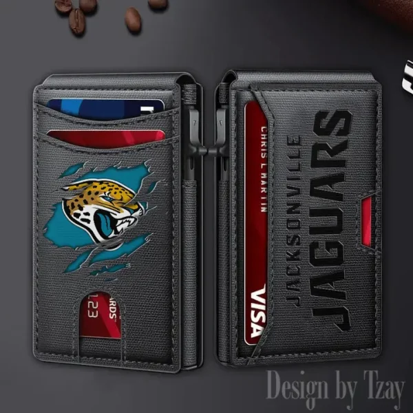 Jacksonville Jaguars Slim Minimalist Pocket Wallet SPTSWC064