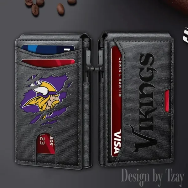 Minnesota Vikings Slim Minimalist Pocket Wallet SPTSWC070