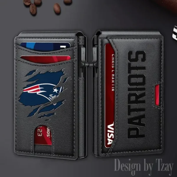 New England Patriots Slim Minimalist Pocket Wallet SPTSWC071