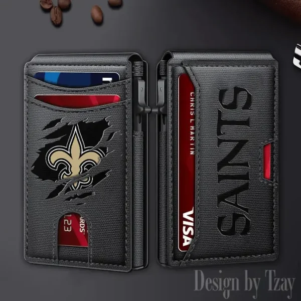 New Orleans Saints Slim Minimalist Pocket Wallet SPTSWC072