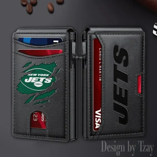 New York Jets Slim Minimalist Pocket Wallet SPTSWC074