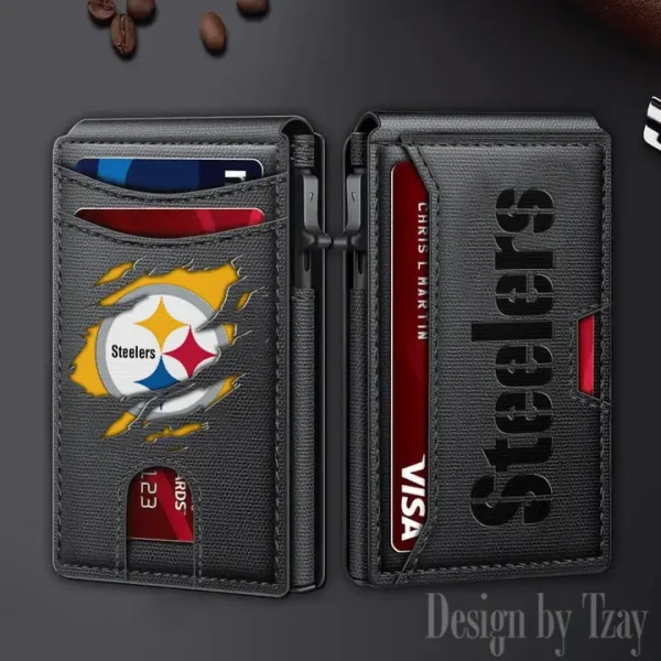 Pittsburgh Steelers Slim Minimalist Pocket Wallet SPTSWC076